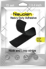 15 Sets Strips with Adhesive - Strong Double Sided Tape with Hook and Loop - 1 x 4 Inch - Image 7